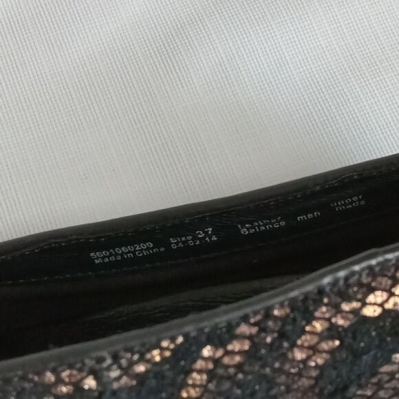 Dansko Olivia Bronze & Black Snakeskin Print Leather Slip On Loafers Women's 37 - Picture 10 of 12